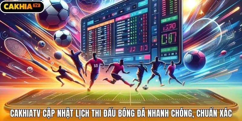 Cakhiatv cập nhật lịch thi đấu bóng đá nhanh chóng, chuẩn xác