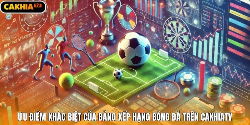 Ưu điểm khác biệt của bảng xếp hạng bóng đá trên CakhiaTV
