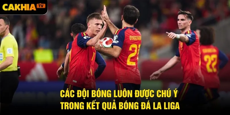 Các đội bóng luôn được chú ý trong kết quả bóng đá La Liga